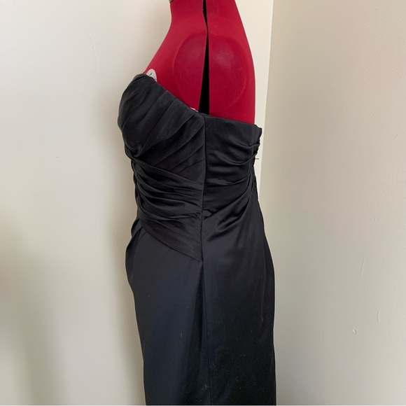 Bari Jay little black dress bridesmaid prom size 14 floor length - Picture 3 of 9